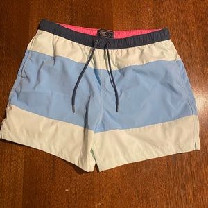 Ambercrombie swim trunks in cyan and light green in a XL.